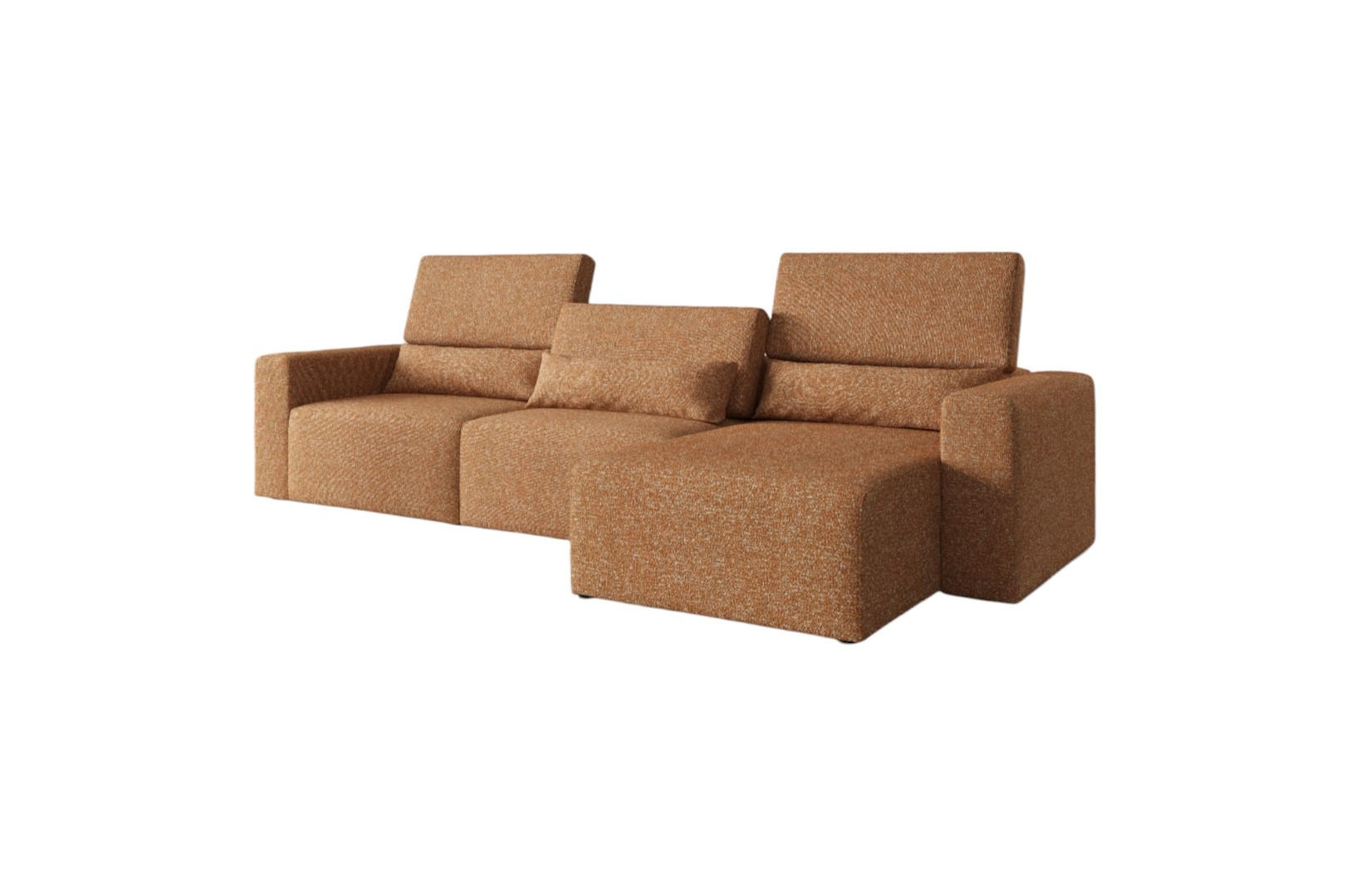 ECKSOFA Modular Premium Kupferfarben - Schwarz/Kupferfarben, Holz/Holzwerkstoff (315/172cm) - Furnisell