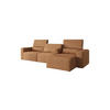 ECKSOFA Modular Premium Kupferfarben - Schwarz/Kupferfarben, Holz/Holzwerkstoff (315/172cm) - Furnisell