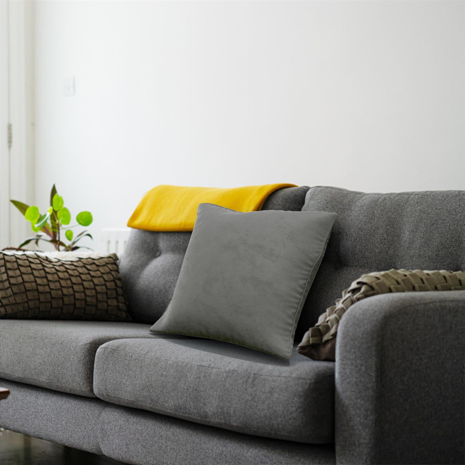 KISSENHÜLLEN-SET (2-tlg.) 40/40 cm (Grau) - Grau, Textil (40/40cm) - Intirilife