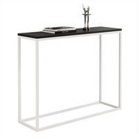 KONSOLENTISCH IRMA in 80/30/80 cm, Weiß / Schwarz matt - Schwarz/Weiß, Holzwerkstoff/Metall (30/80/80cm) - Idohome