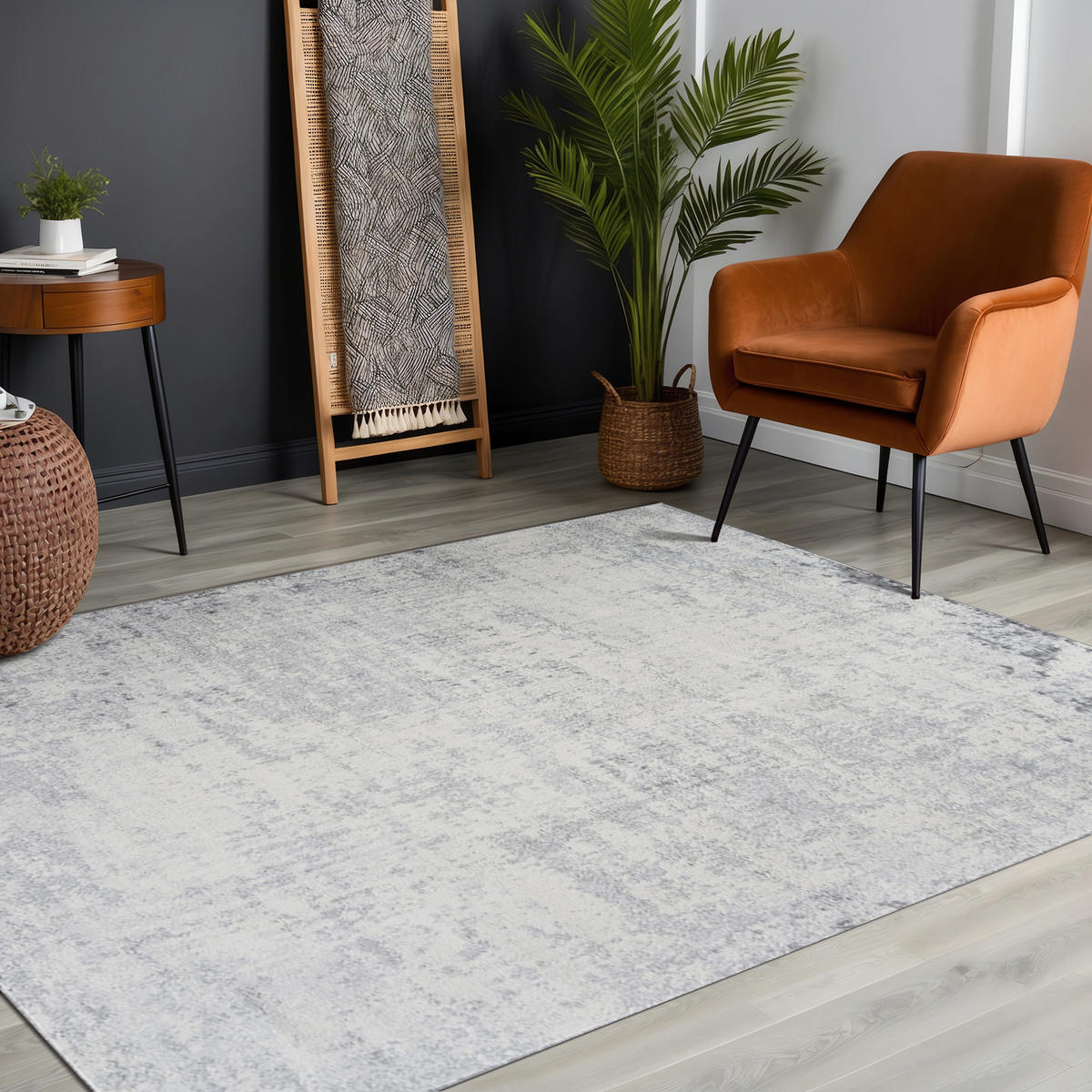 KURZFLORTEPPICH 120x170 cm Grau - Anthrazit, Naturmaterialien/Textil (120/170cm) - LIVABLISS