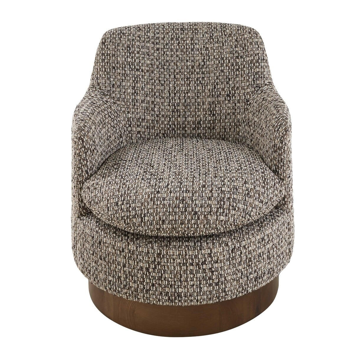 TWEED-DREHSESSEL brauner 75/75/75 cm - Braun, Textil (75/75/77cm) - Signature