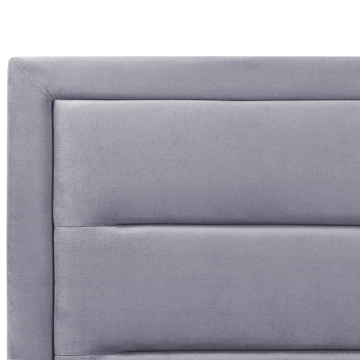 POLSTERBETT 160x200 cm Grau Rouen - Dunkelgrau, Textil (160/200cm) - Beliani