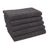 DUSCHTÜCHER, 5er-Set, 70x140 cm, 100% Baumwolle, Grau - Graphitfarben, Textil (70/140cm) - Zollner