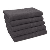 DUSCHTÜCHER, 5er-Set, 70x140 cm, 100% Baumwolle, Grau - Graphitfarben, Textil (70/140cm) - Zollner