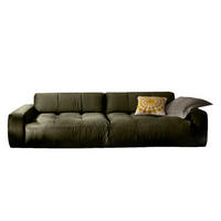 SOFA MIT SITZTIEFENVER. PALACE Dunkelgrün Webstoff - Dunkelgrün, Textil (298/74/120cm) - KAWOLA