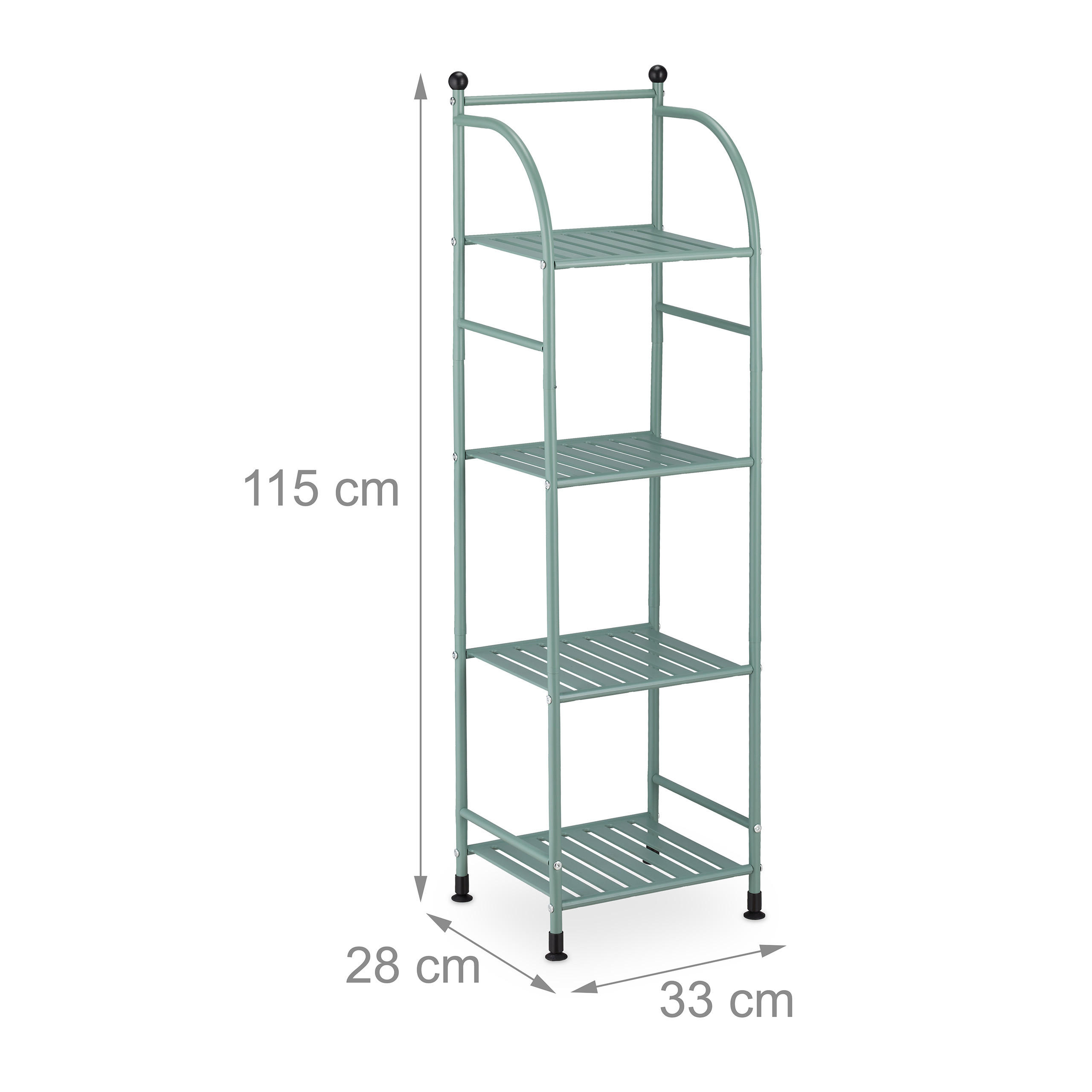 Thumbnail - Relaxdays Standregal, Türkis, Metall, 33x115x28 cm, Wohnzimmer, ,