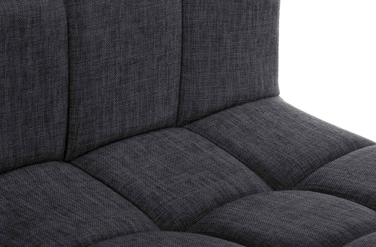 BARHOCKER Stoff dunkelgrau - Dunkelgrau/Schwarz, Textil/Metall (46/94/47cm) - CLP