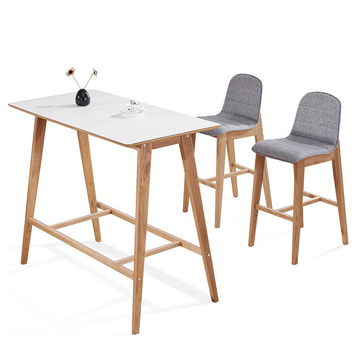 BARTISCH - HPL / Esche massiv - Weiß / Esche - Braun/Weiß, Holz/Holzwerkstoff (60/120/100cm) - home24