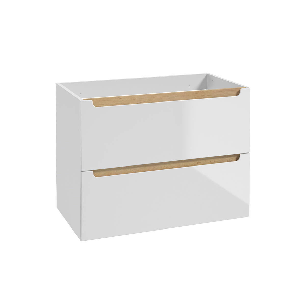 WASCHTISCHUNTERSCHRANK 80cm Livia Weiß - Weiß, Holzwerkstoff (80/60/45cm) - Petits-meubles