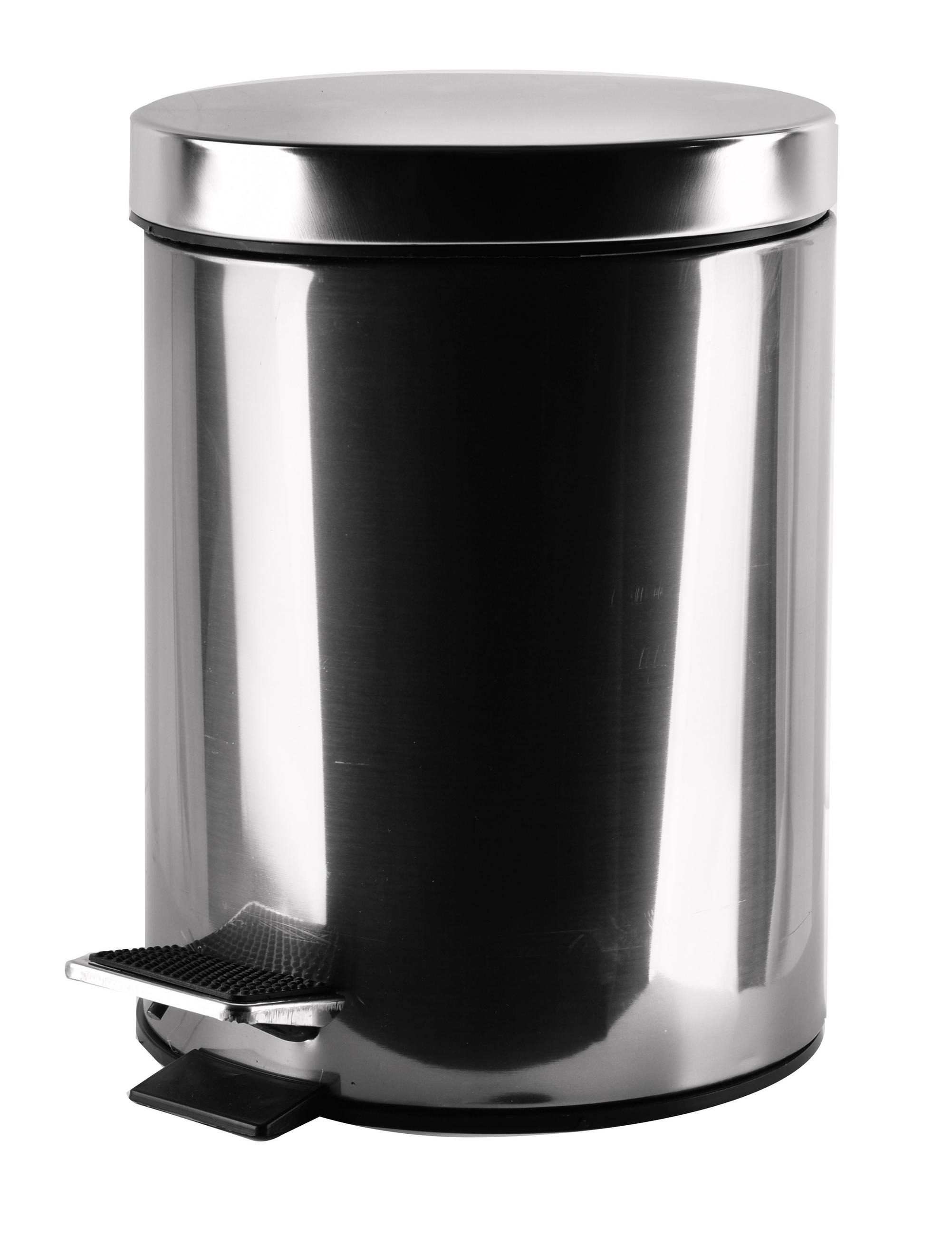 MÜLLEIMER Zac Silber 27/20/27 cm Metall - Silberfarben, Metall (20/27/27cm) - Mondex