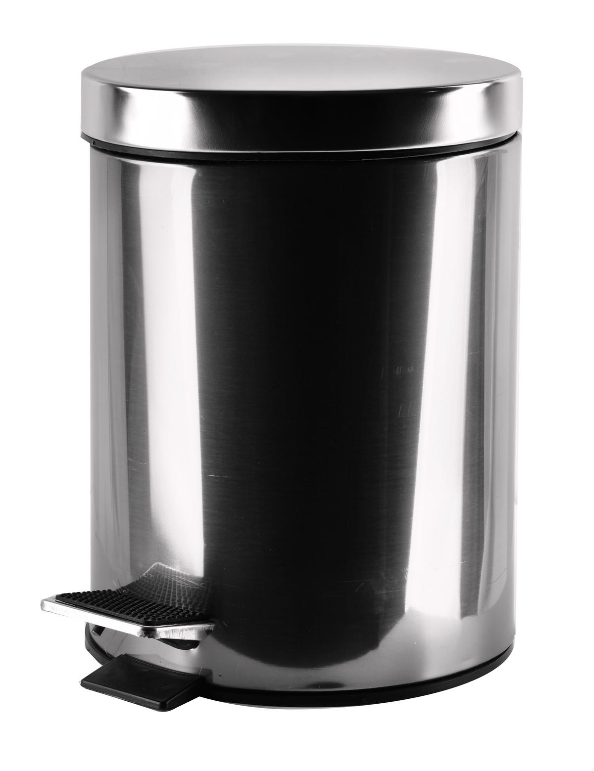 MÜLLEIMER Zac Silber 27/20/27 cm Metall - Silberfarben, Metall (20/27/27cm) - Mondex