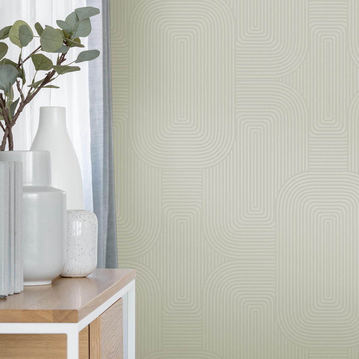 VLIESTAPETE Geo - Weiß, Papier/Kunststoff (52/1000cm) - Superfresco Easy