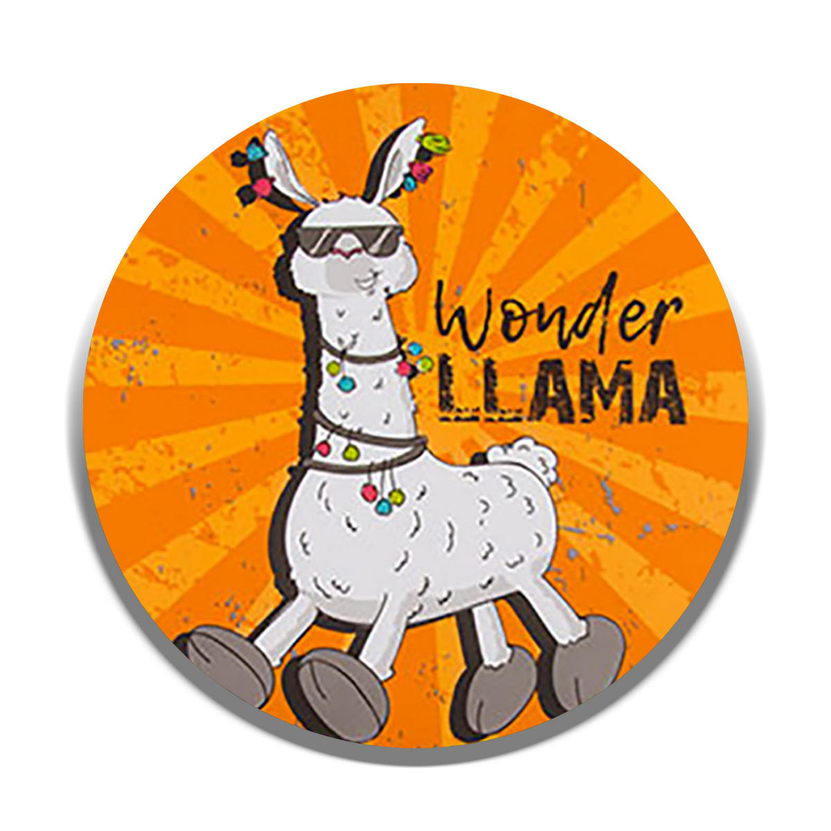 PLATZSET Lama Tischset Wonder Llama Orange - Orange, Kunststoff (43/28/1cm) - TiborTex