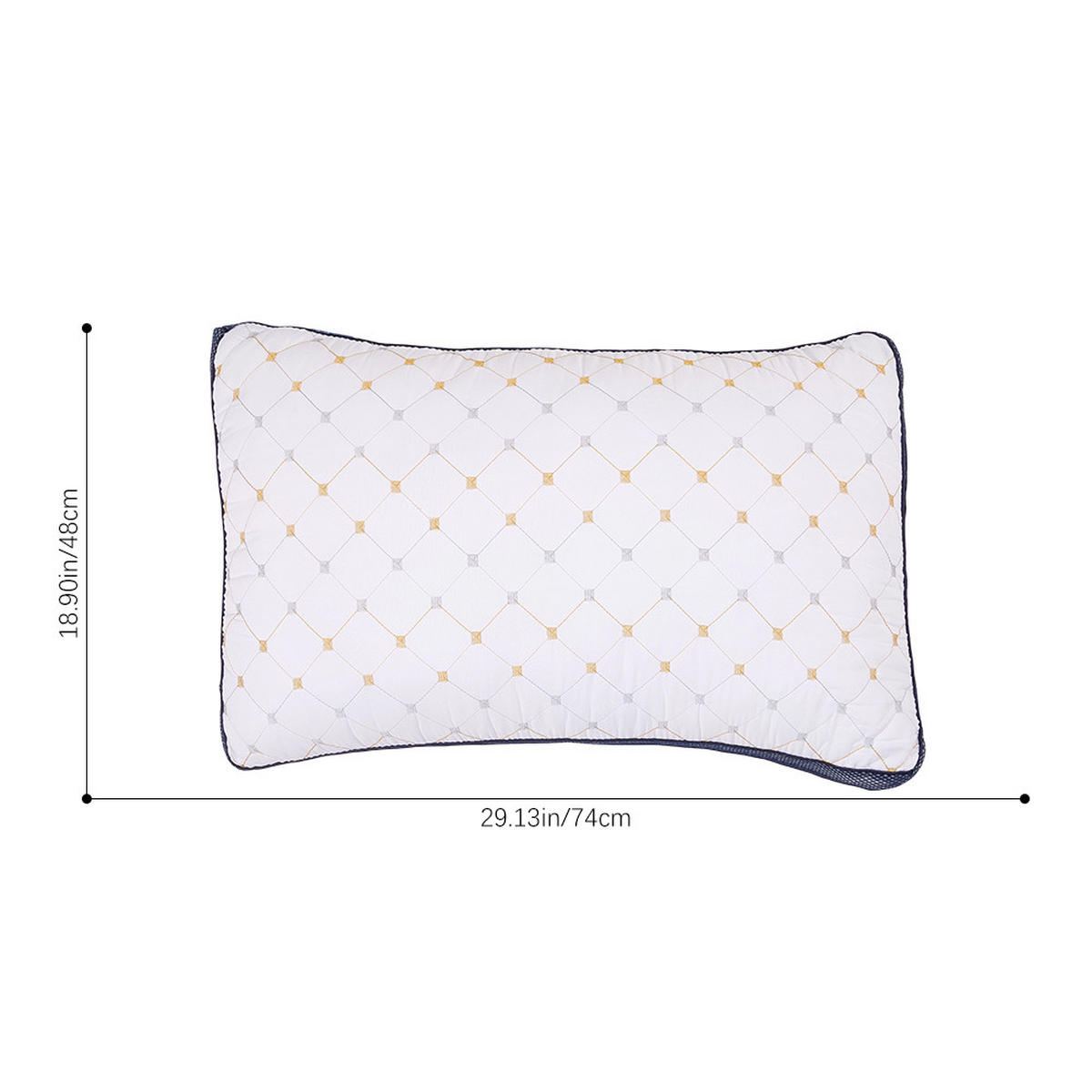 KISSENINLETT 1 Stück höhenverstellbares Komfort ohne Bezug 74 x 48 cm 1,1 kg - Weiß, Textil (74/48cm) - Livingandhome
