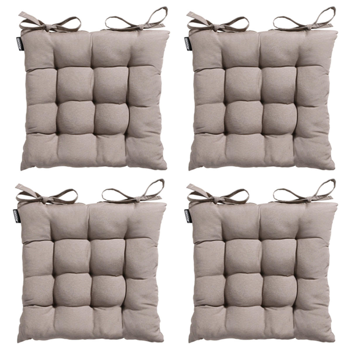 SITZKISSEN Panama 46/46 cm 4er-Set - Hellbraun, Textil (46/6/46cm) - Madison