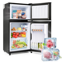 KÜHL-GEFRIER-KOMBINATION 60 l, 22 l Gefriervolumen, 45,5 x 86,8 cm, Energieeffizienzklasse E, Antikschwarz - Schwarz, Metall (45.5/86.8/42cm) - FOHERE