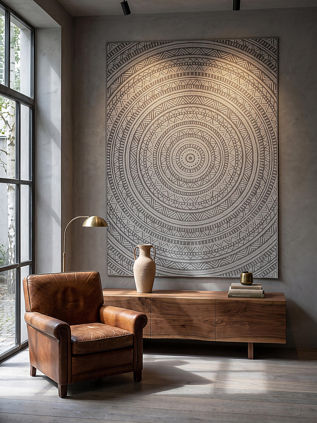 FLACHWEBTEPPICH Orientalisch BORNO Polypropylen Anthrazit 160 x 220 cm - Anthrazit, Textil (160/220cm) - KADIMA DESIGN