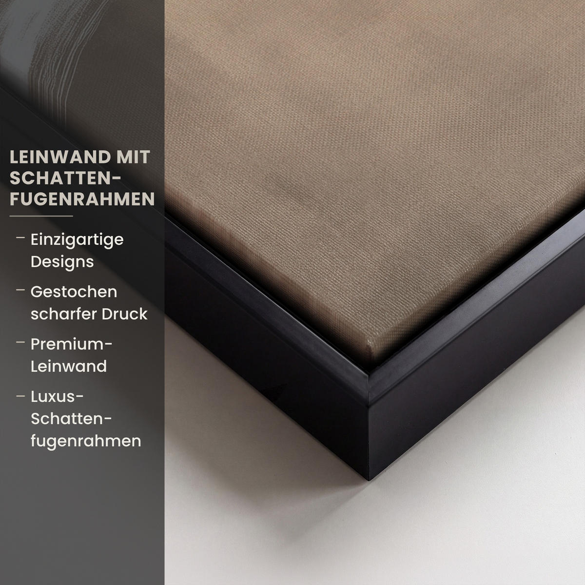 LEINWAND Bilder mit Rahmen - Farbe - Braun - Japandi - 40x30 - Kupferfarben, Textil (40/30cm) - MuchoWow