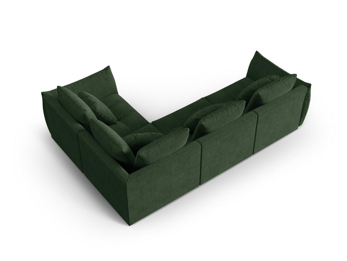 ECKSOFA modular rechts Bloom aus strukturiertem Stoff moosgrün 3 Sitzplätze - Salbeigrün, Textil (216/316cm) - Micadoni