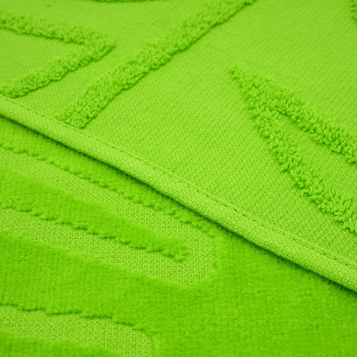 STRANDTUCH Frottee Velours Jacquard Grün 90x170 340g/m² - Klang - Grün, Textil (170/90cm) - LE COMPTOIR DE LA PLAGE