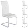 SCHWINGSTUHL CHLOE 4ER-SET - Weiß, Textil/Metall (43/100/57cm) - IDIMEX