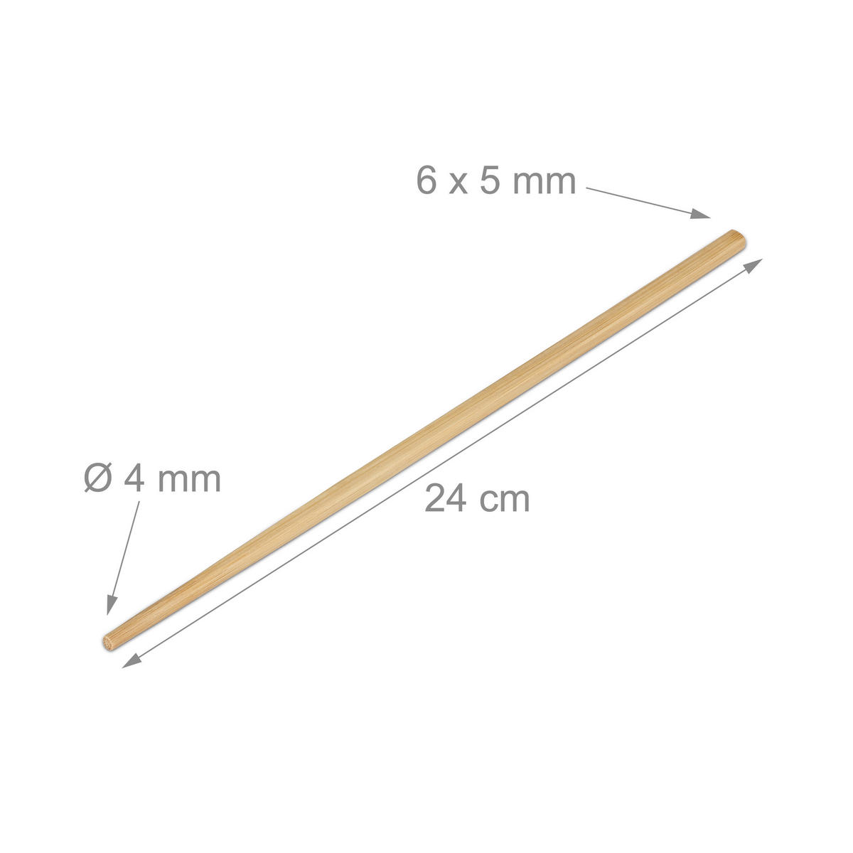 288XESSSTÄBCHEN - Hellbraun, Holz - Relaxdays