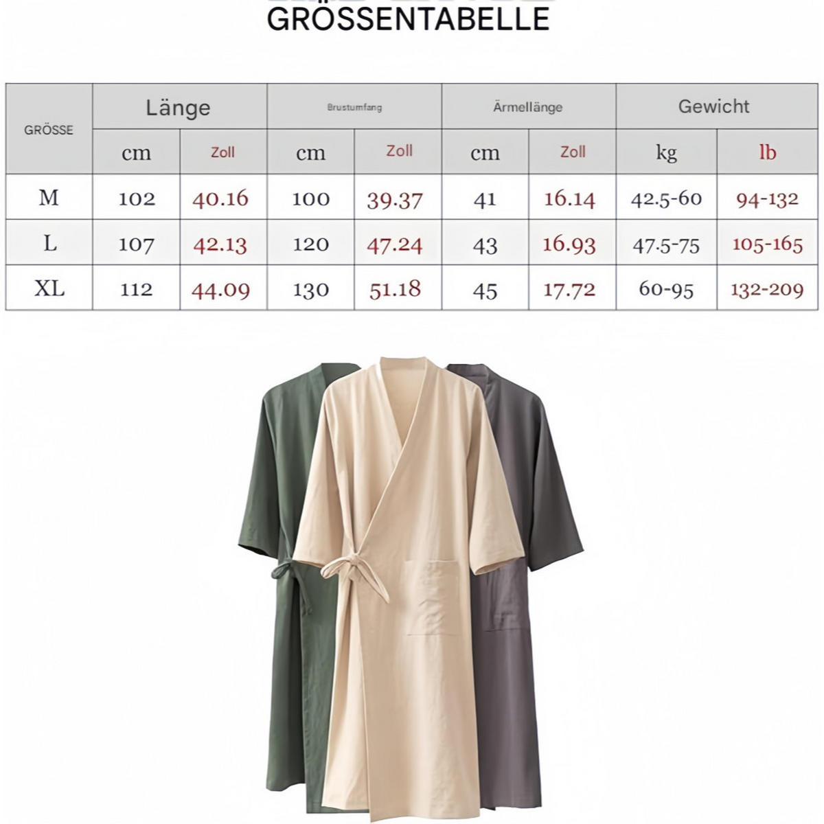 BADEMANTEL Baumwolle Leinen, Kimono Stil, Unisex, Weiß, XL - Weiß, Textil (XLnull) - Weltevree