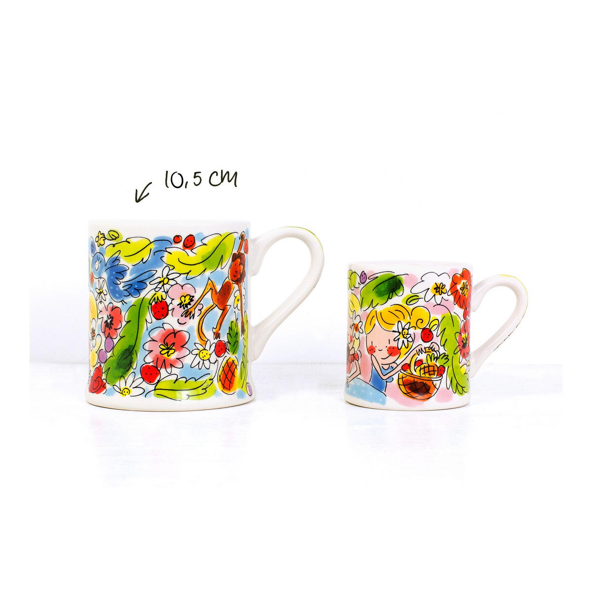 BECHER Paradies in Bunt - 500 ml - Multicolor, Keramik (0.5L) - Blond Amsterdam