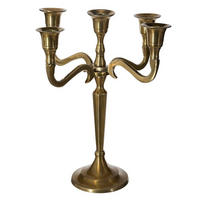 KERZENSTÄNDER für 5 Kerzen 9/9/22 cm - Goldfarben, Metall (9/22/9cm) - Atmosphera Createur d´interieur