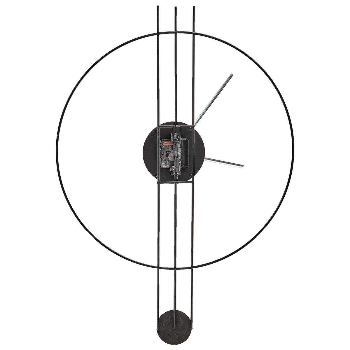 WANDUHR 44 cm Metall Schwarz Anniviers - Schwarz, Metall (44/65/2cm) - Beliani