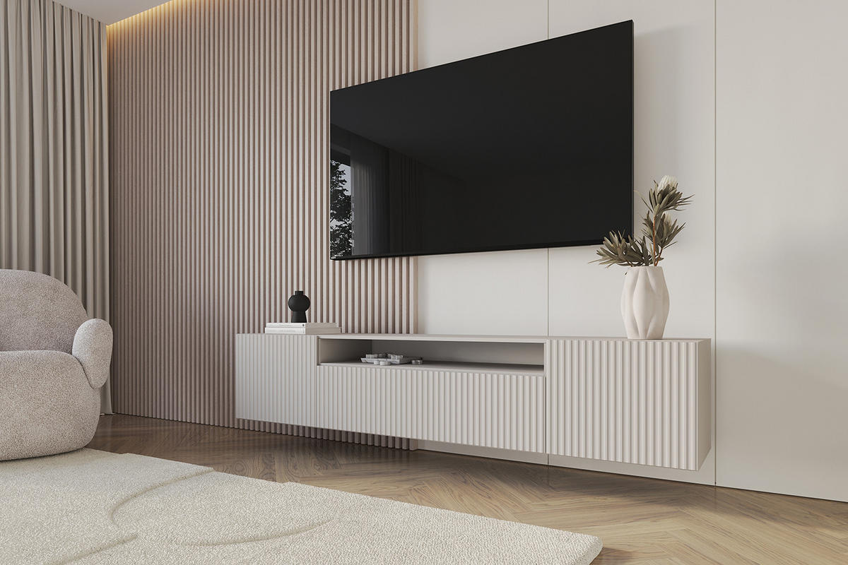 LOWBOARD NOA-2-W 200x40x41 cm - Kaschmir - Kaschmir, Holzwerkstoff (200/40/41cm) - ALTDECOR