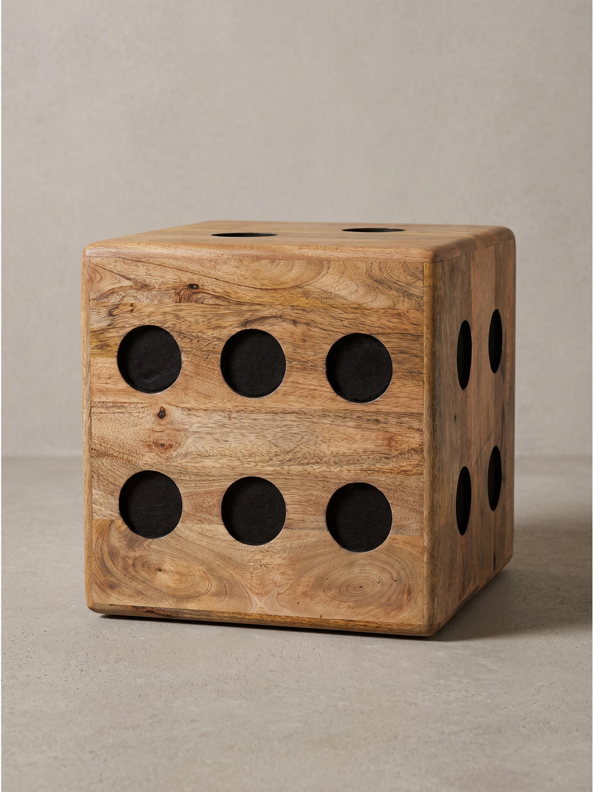 SITZHOCKER SINTRA, Mango Massivholz, 41 x 41 x 41 cm - Braun, Holz (41/41/41cm) - KADIMA DESIGN