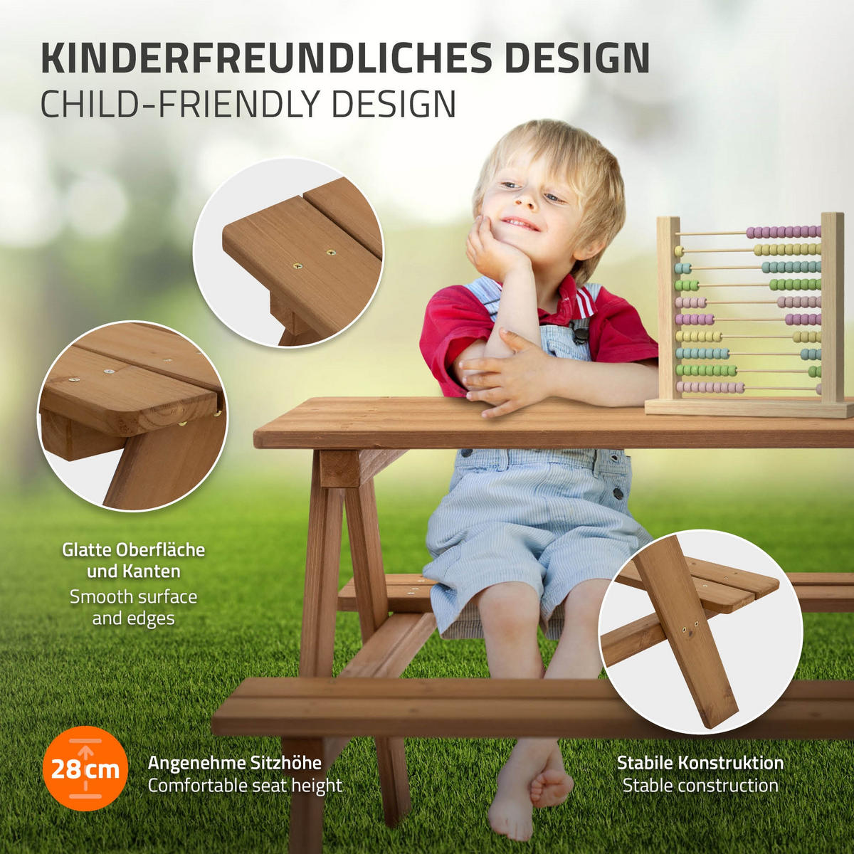 KINDERSITZGARNITUR Braun - Braun, Holz - ML-DESIGN