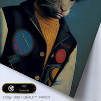 POSTER Maus In Voller Farbe Fotostil A4 Schwarzer Rahmen - Schwarz, Papier (29.7/5/21cm) - Nacnic