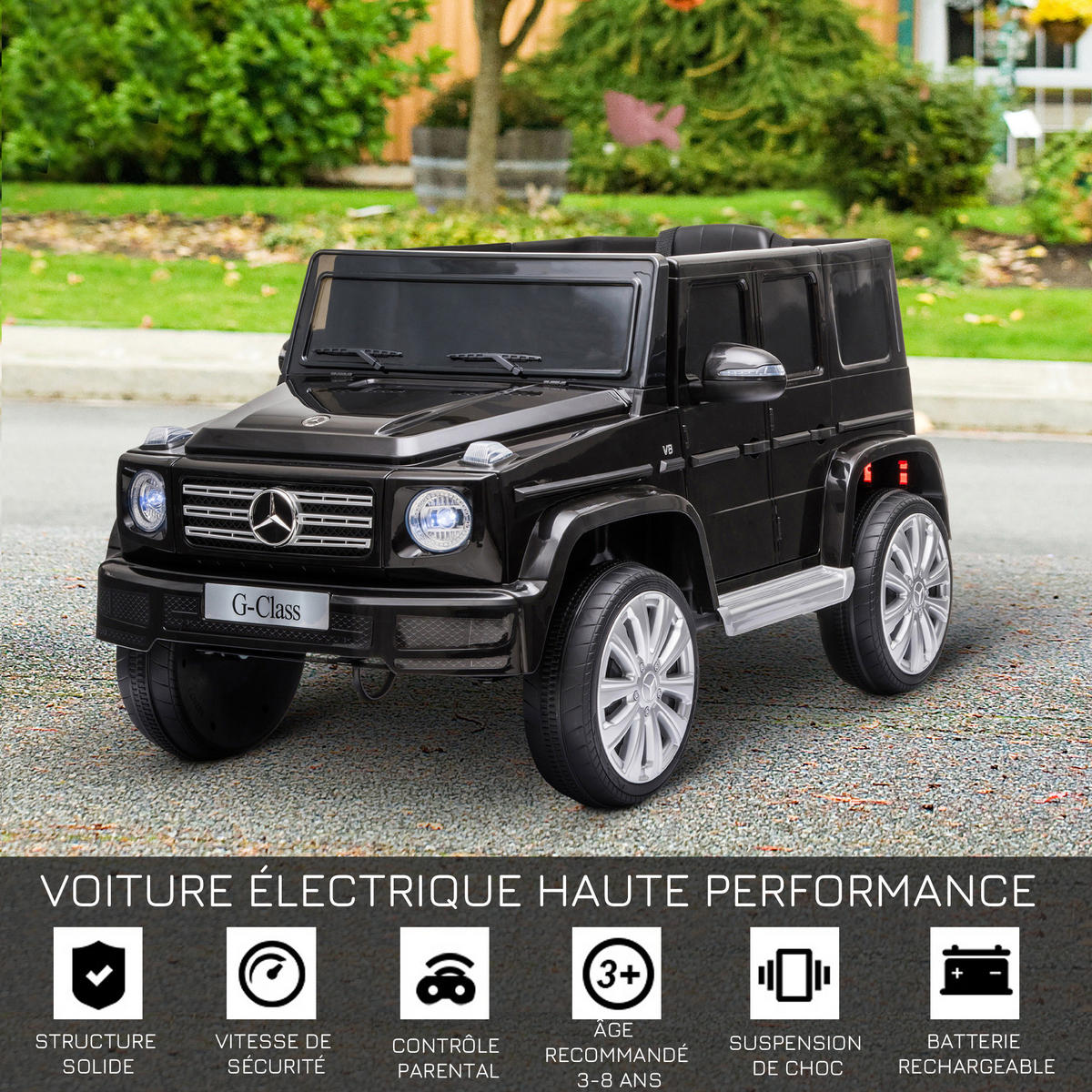 ELEKTRO-KINDERAUTO DE-13096 Fernbedienung Schwarz - Schwarz, Kunststoff (107/64/54cm) - ComfortXL