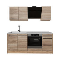 JEDNOTKOVÁ KUCHYNĚ R-Line, Sonoma/Zlatý mocný dub, 180 cm, PD Mramor - Sonoma dub/barva dubu, kompozitní dřevo (180/206.8/60cm) - Vicco