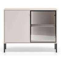 SIDEBOARD Barnee Kaschmir 107 cm - Taupe/Schwarz, Holzwerkstoff/Metall (107/86/40cm) - Selsey