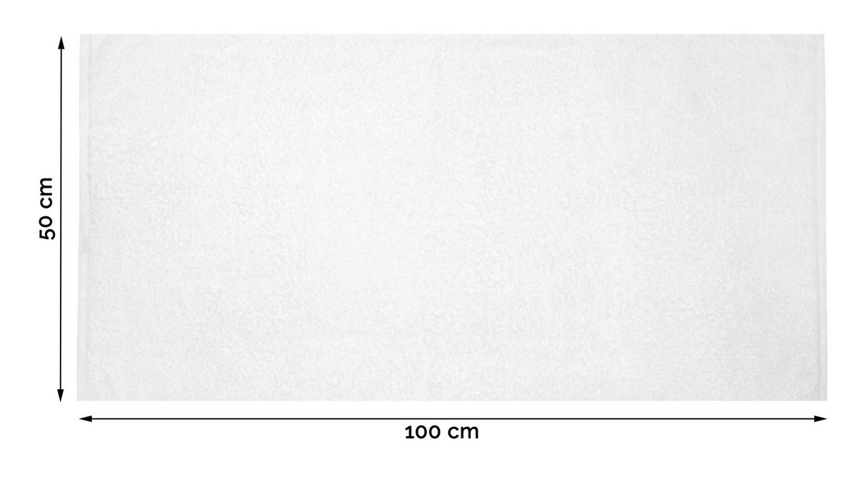 HANDTÜCHER, 4er-Set, 50x100 cm, 100% Baumwolle, Weiß - Weiß, Textil (50/100cm) - Zollner