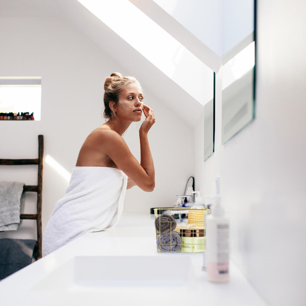 DRAHTKORB Set - Weiß, Metall (28/15.5/20cm) - Relaxdays