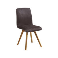 ESSZIMMERSTUHL 2er-Set Delfi 5 Wildeiche Massiv/Microfaser Braun - Braun, Holz (46/92/56cm) - 58aufmkessel