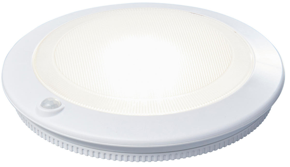 LED-DECKENLEUCHTE - aufladbar mit Bewegungsmelder und Dämmerungssensor für Flur und Keller - Weiß, Kunststoff (18/18/4cm) - Northpoint