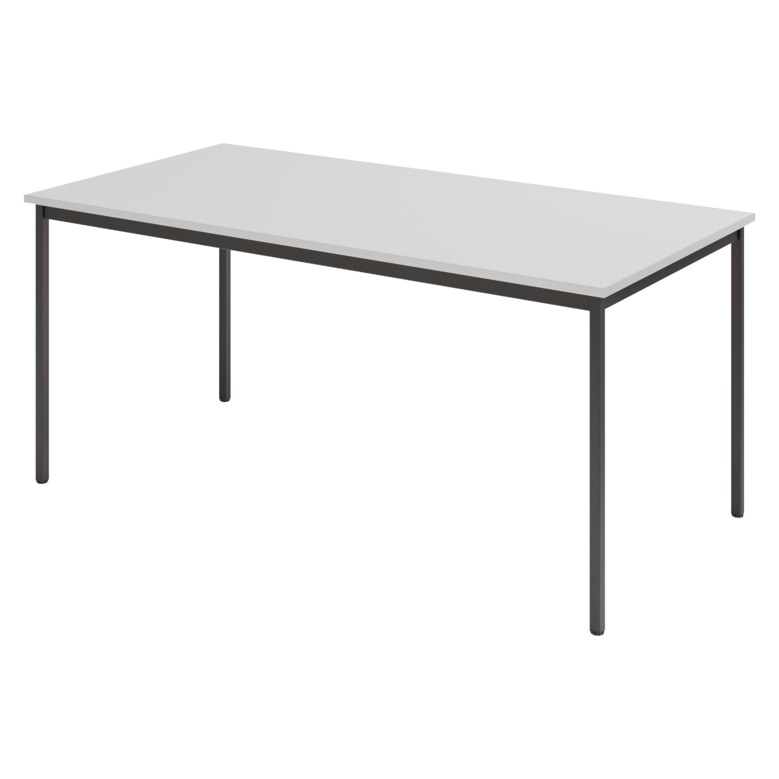 bümö Kantinentisch Grau, Schwarz 160x72x80 cm
