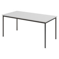 KANTINENTISCH Serie-V 80/160/72 cm in Grau/Schwarz - Schwarz/Grau, Holzwerkstoff (80/160/72cm) - bümö