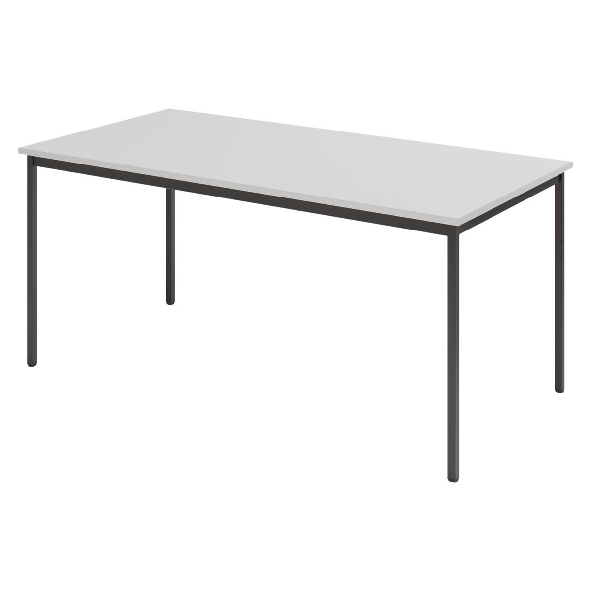 KANTINENTISCH Serie-V 80/160/72 cm in Grau/Schwarz - Schwarz/Grau, Holzwerkstoff (80/160/72cm) - bümö