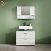 BADMÖBEL-SET Ronco Anthrazit gepunktet 2 Teile, Unterschrank 80 cm - Anthrazit/Eiche Wotan, Holzwerkstoff (80/58/41cm) - Livinity®