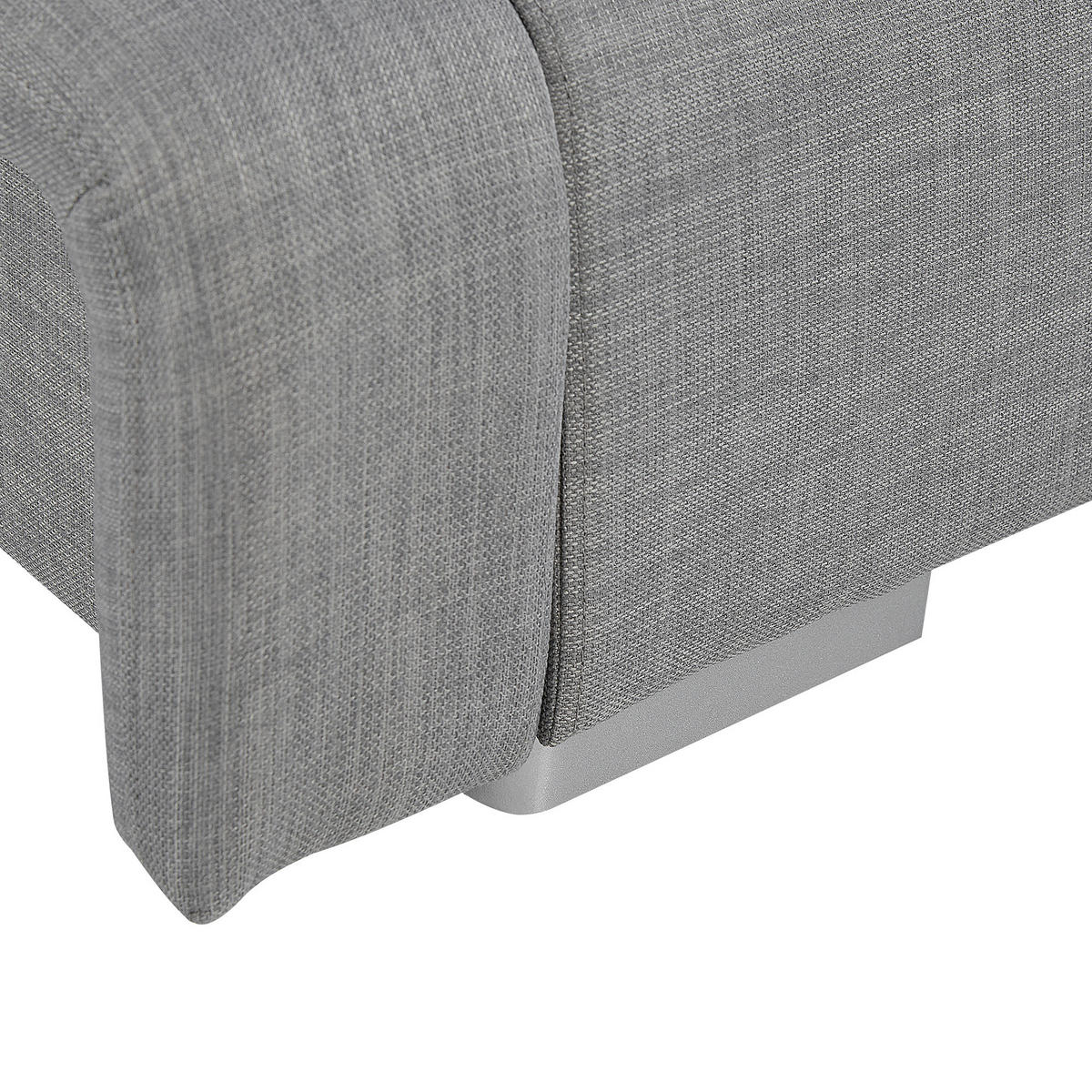 POLSTERBETT 140/200 cm Hellgrau Nantes - Hellgrau, Textil (140/200cm) - Beliani