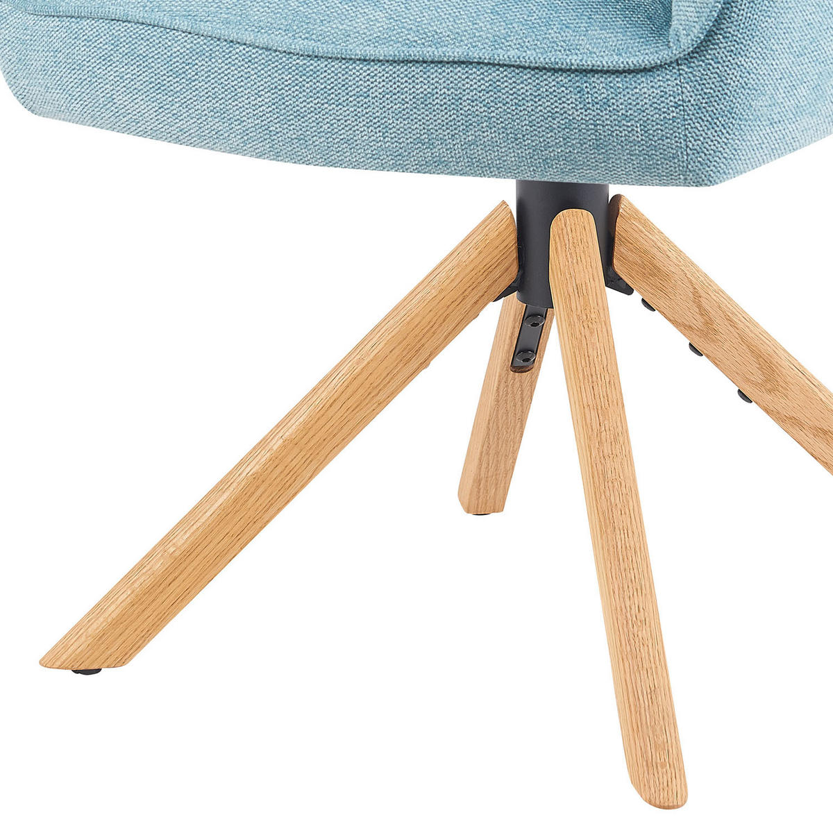 DREHSTUHL Mika-Lara - Honigeiche/Hellblau, Eichenholz/Holz (60/87/65cm) - DUBI Möbel