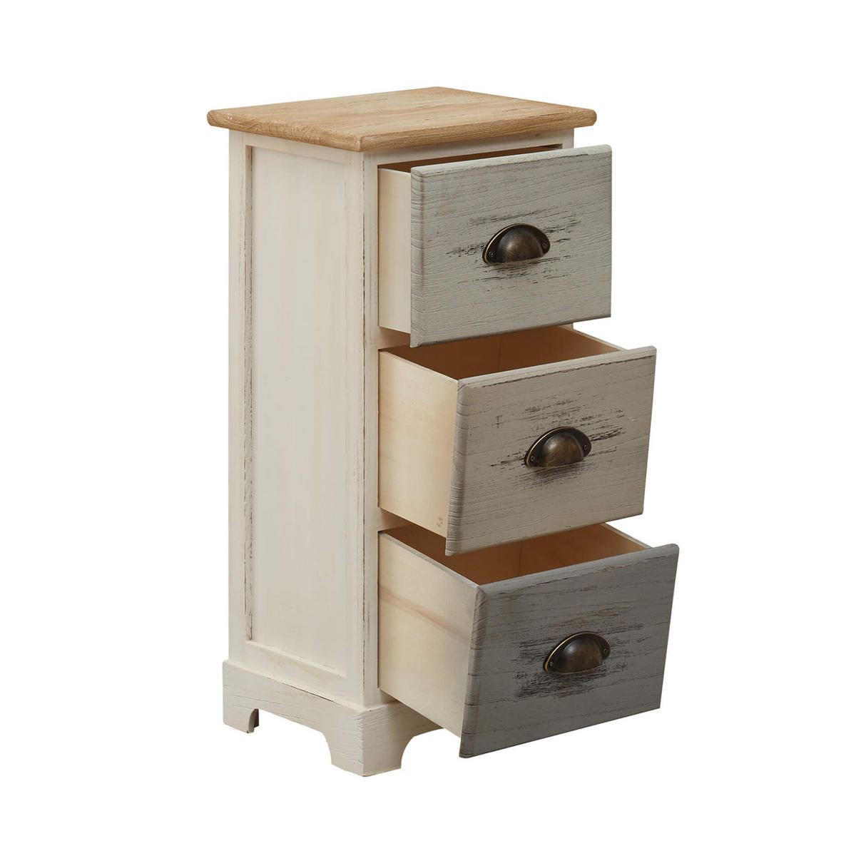NACHTTISCH Mehrfarbig 25/29/62 cm - Multicolor, Holz (25/62/29cm) - Mobili Rebecca