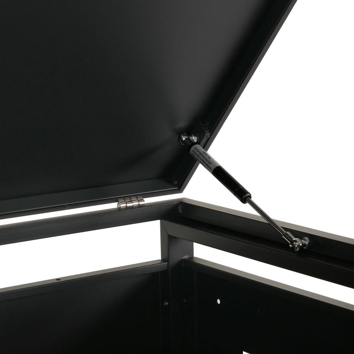 MÜLLTONNENBOX XL 1er 116x71x98cm erweiterbar Anthrazit - Anthrazit, Metall (71/116/98cm) - PROREGAL